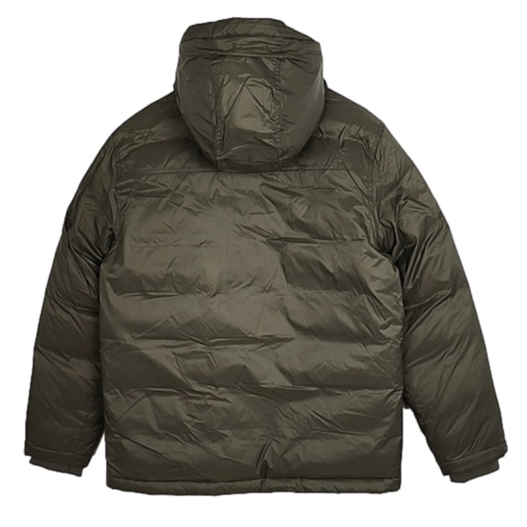 Hudson North Men's Olive Green Down Winter Hooded Puffer Parka  Coat Sz Medium - Picture 5 of 15